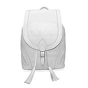Сумки и аксессуары handmade. Livemaster - original item Backpack leather female white Edelweiss Mod R50-141. Handmade.