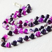 Фен-шуй и эзотерика handmade. Livemaster - original item Rosary Violet made of agate 54 stones. Handmade.