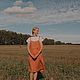 Сарафан льняной "Босиком по траве", терракотовый. Платья. Filiх - Лен Хлопок Лес. Ярмарка Мастеров.  Фото №6