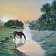 Oil painting "At dawn".Landscape, Pictures, Ozery,  Фото №1
