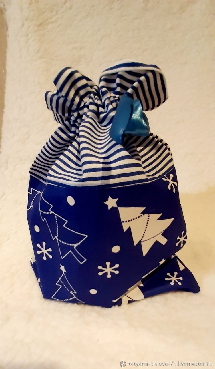 Мешочек для новогодних подарков, Классическая сумка, Златоуст,  Фото №1