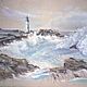 Painting with pastels lighthouse (grey blue seascape), Pictures, Yuzhno-Uralsk,  Фото №1