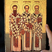 Картины и панно handmade. Livemaster - original item Icon of the Three Saints. Handmade.