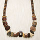 Beads 'Suprematism is inspired by' wooden, long, Necklace, Moscow,  Фото №1