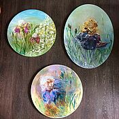 Картины и панно handmade. Livemaster - original item Pictures: Triptych diptych floral abstraction. Handmade.