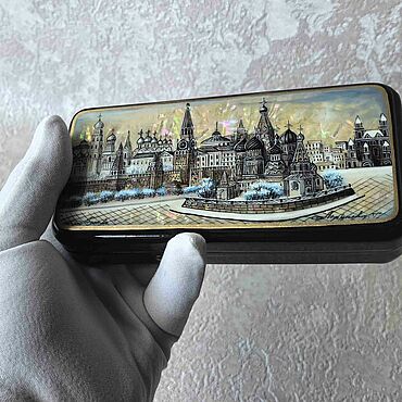 Для дома и интерьера ручной работы. Ярмарка Мастеров - ручная работа Шкатулка лаковая миниатюра Красная площадь. Handmade.