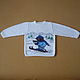 White jumper with bear skiing. Sweaters and jumpers. 4 children-baby. Online shopping on My Livemaster.  Фото №2