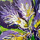 Painting Iris Daffodils Acrylic 25 x 25 Spring Flowers. Pictures. matryoshka (azaart). My Livemaster. Фото №6