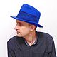 Blue hat 'Fedora', Hats1, Rostov-on-Don,  Фото №1