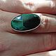 Ring: Ring with malachite 'Silk ribbon', silver. Rings. EdGems jewerly. My Livemaster. Фото №5