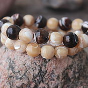 Сет браслетов из азуромалахита Стиль жизни, натуральные камни
