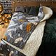 Quilted double-sided bedspread in loft style. Bedspreads. Gurchiani Irina.. Ярмарка Мастеров.  Фото №5