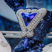 Украшения handmade. Livemaster - original item Tie Clip Brooch Edward Blue Purple Men`s, For Men. Handmade.