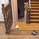 Классическая лестница из ясеня с резными балясинами коричневый. Лестницы. Bog_art - лестницы из массива. Ярмарка Мастеров.  Фото №4