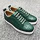 Sneakers made of genuine crocodile leather, in green color. Training shoes. SHOES&BAGS. Online shopping on My Livemaster.  Фото №2
