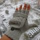 Митенки трансформеры варежки перчатки без пальцев цвет светло-серый, Митенки, Москва,  Фото №1