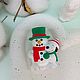 Заказать Винтаж: Брошь винтажная Hallmark PIN SNOOPY & WOODSTOCK Snowman 1990-е. Вне времени-2. Ярмарка Мастеров. . Броши винтажные Фото №3