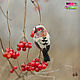 Brooch ' Uragus. Long-tailed bullfinch', Brooch-clip, Furnaces,  Фото №1