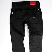 Мужская одежда handmade. Livemaster - original item Pants for men: Black Jeans from a tight jeans. Handmade.