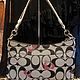 Винтаж: Винтажная сумка Coach New York из фирменной чёрно-серой ткани. Сумки винтажные. Chic bags. Ярмарка Мастеров.  Фото №4