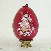 Винтаж handmade. Livemaster - original item Large Easter egg! PINK frosted GLASS OF THE 19th century. RUSSIA. Handmade.