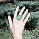 Azurmalachite (Earrings and ring) (1162). Jewelry Sets. The Precious Casket. Online shopping on My Livemaster.  Фото №2