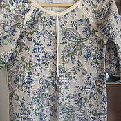 Одежда handmade. Livemaster - original item Linen dress with sleeves 