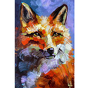 Картины и панно handmade. Livemaster - original item Painting with a fox 