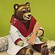 Валяная игрушка "Мишка Косолапый"  Мишка из шерсти. Войлочная игрушка. Podarki MOV. Ярмарка Мастеров.  Фото №4