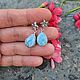 Заказать Серьги гвоздики с ларимаром. Karma-jewelry. Ярмарка Мастеров. . Серьги-пусеты Фото №3
