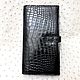 Vertical wallet, made of genuine crocodile leather, black color. Purse. SHOES&BAGS. Online shopping on My Livemaster.  Фото №2