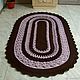 Carpets for home: large oval openwork multicolored carpet. Floor mats. knitted handmade rugs. My Livemaster. Фото №5