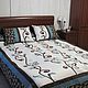 Set bedspread and pillows "Dreams of Eden" turquoise and chocolate, Blankets, Ekaterinburg,  Фото №1