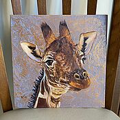 Картины и панно handmade. Livemaster - original item Giraffe. Oil painting.. Handmade.