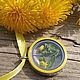 Medallion with miniature dandelions, Locket, Moscow,  Фото №1