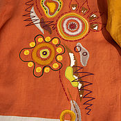 Одежда handmade. Livemaster - original item Bright linen Shirt with embroidery. Handmade.
