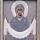 Икона "Покров Пресвятой Богородицы" в пуховой ризе, Иконы, Оренбург,  Фото №1