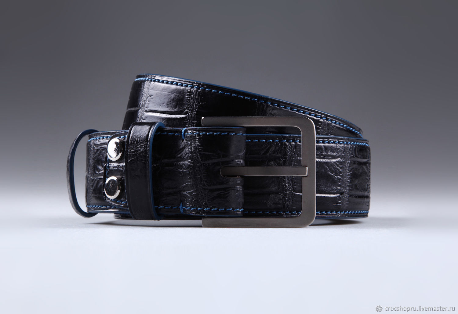 Crocodile leather belt IMA3306B, Straps, Moscow,  Фото №1