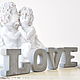 The word LOVE made of concrete letters, the word love in the Loft, Minimal, Words, Azov,  Фото №1