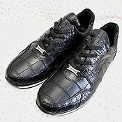 Обувь ручной работы handmade. Livemaster - original item Sneakers made of genuine crocodile leather, black color!. Handmade.