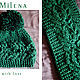 Knitted set Emerald Wood, knitted hat, knitted scarf - snud, Headwear Sets, Minsk,  Фото №1