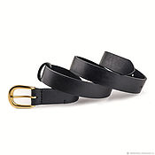 Аксессуары handmade. Livemaster - original item Women`s leather belt handmade with brass buckle, leather belt. Handmade.