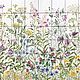 Tiles and tiles: Apron for kitchen wildflowers. Tile. Flera Daminova Rospis farfora. (artflera). Ярмарка Мастеров.  Фото №5