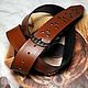  Belt brown width 40 mm, Straps, Moscow,  Фото №1