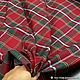  Red-green checkered wool, Fabric, Moscow,  Фото №1