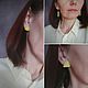 Серьги из бисера Жёлтый микс. Серьги классические. Вдохновение.Бисер. Ярмарка Мастеров.  Фото №5
