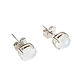 Silver Moonstone Earrings in Silver, adult earrings, Stud earrings, Moscow,  Фото №1