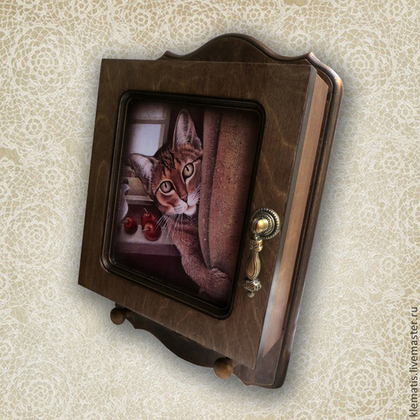 Прихожая ручной работы. Ярмарка Мастеров - ручная работа. Купить Ключница Кто к нам пришел! (коты, кошки,ключница с кошками,котята). Handmade.