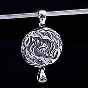 Украшения handmade. Livemaster - original item Pair of eagle pendants with stones. Handmade.