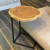 Для дома и интерьера handmade. Livemaster - original item Side table made of sawn wood (project ul. Marshal Katukov). Handmade.